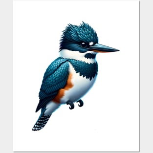 Belted Kingfisher Posters and Art